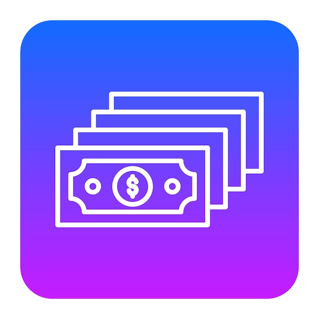 Ilustración del vector del paquete de efectivo