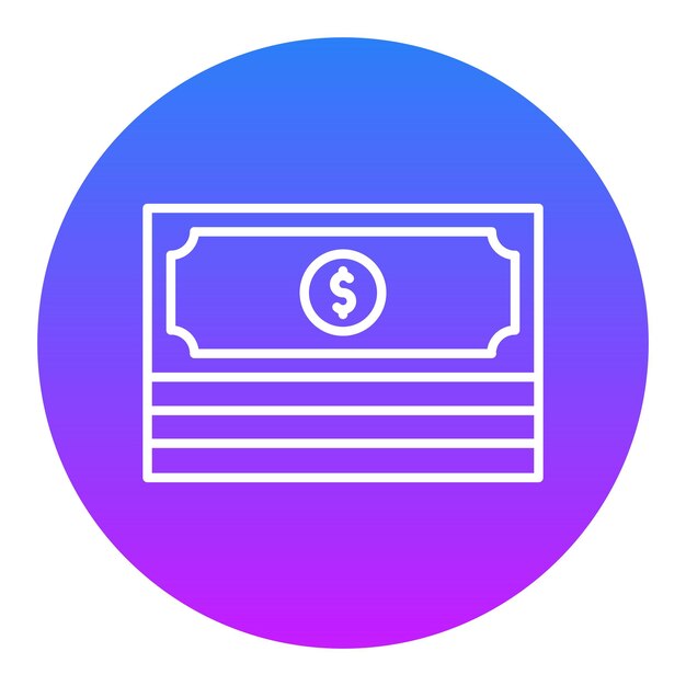 Ilustración del vector del paquete de efectivo