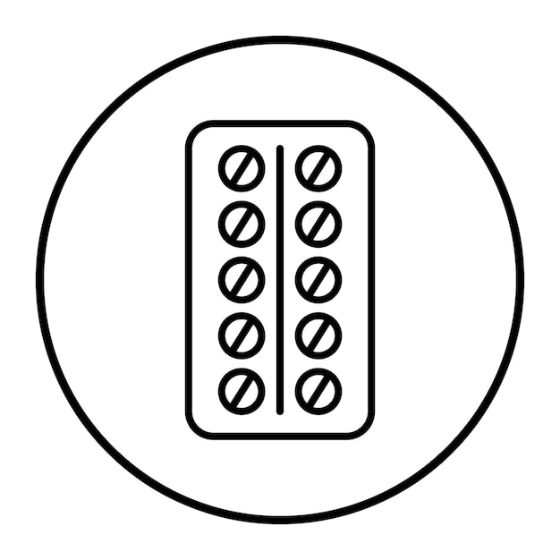 Ilustración del vector del paquete de pastillas