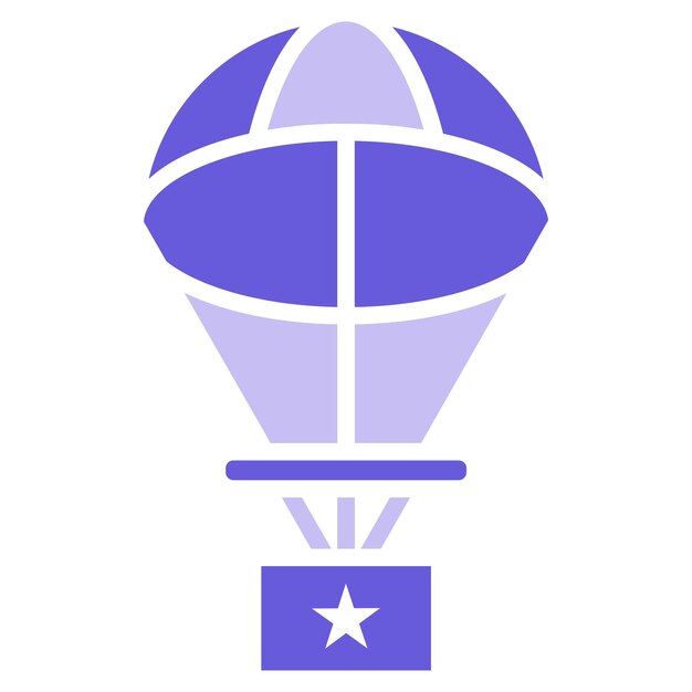 Ilustración del vector de paracaídas del ejército