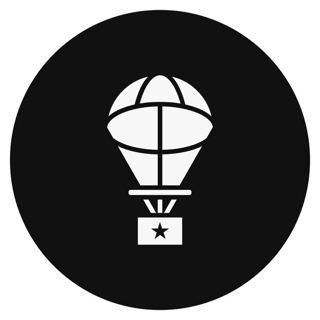 Ilustración del vector de paracaídas del ejército