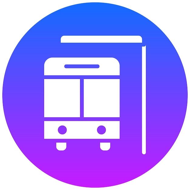 Ilustración del vector de parada del autobús