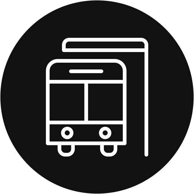 Ilustración del vector de parada del autobús
