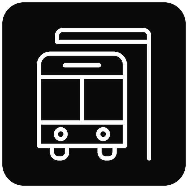Ilustración del vector de parada del autobús