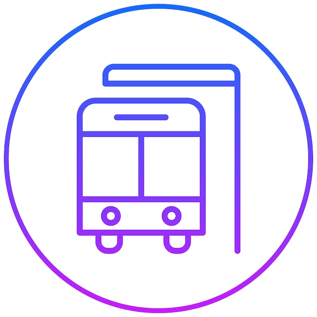 Ilustración del vector de parada del autobús