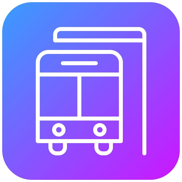 Ilustración del vector de parada del autobús