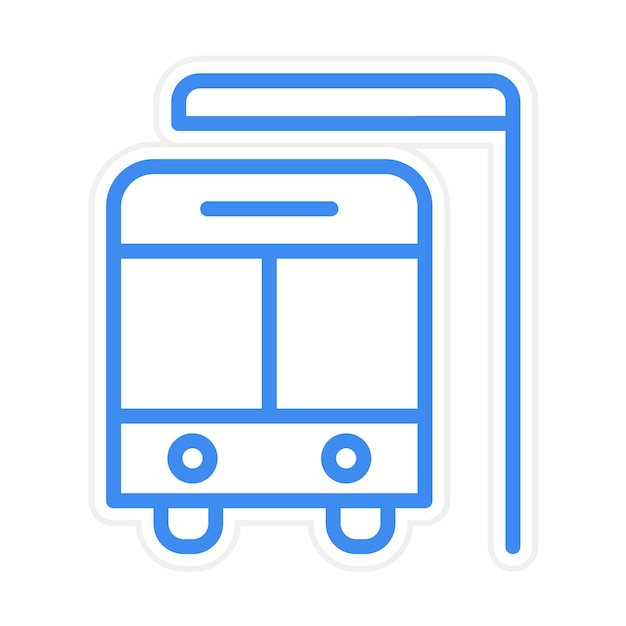 Ilustración del vector de parada del autobús