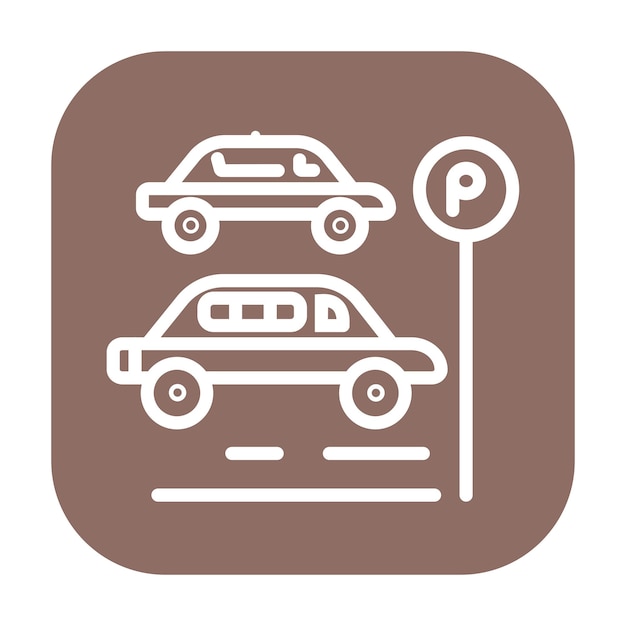 Ilustración del vector de parada de taxi