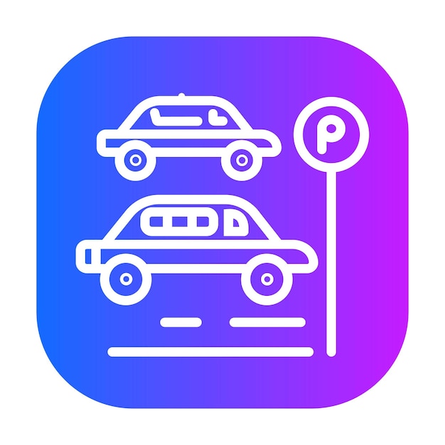 Ilustración del vector de parada de taxi