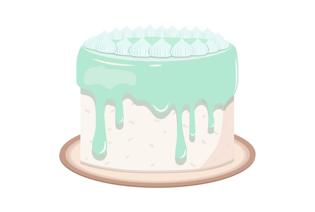 Vector ilustración de vector de pastel de cumpleaños