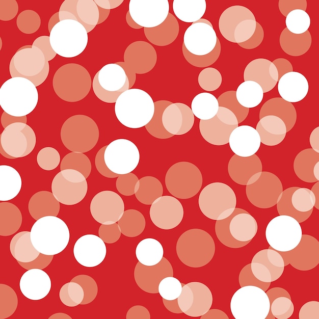 Ilustración de vector de patrón abstracto bokeh rojo y blanco