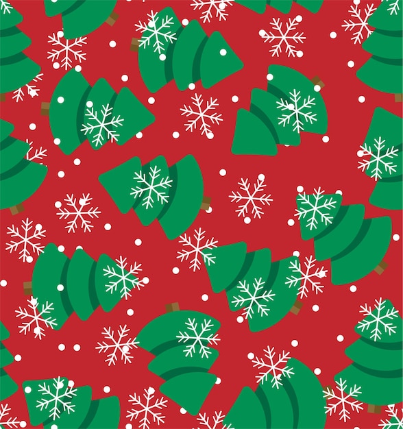 Ilustración de vector de un patrón sin costuras en un árbol de Navidad eps