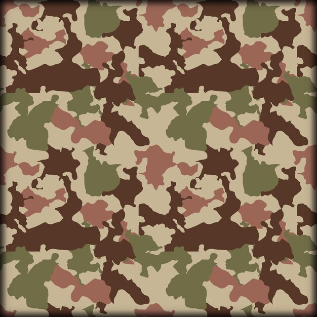 Ilustración de vector de patrón de diseño textil de fondo transparente de piel de camuflaje