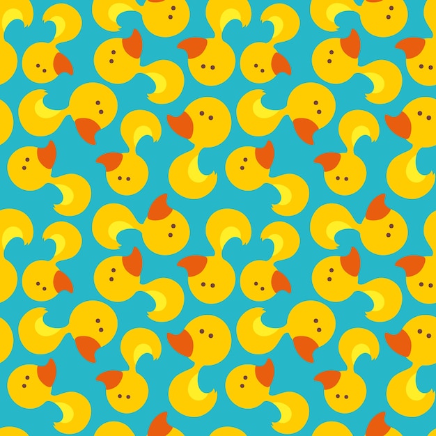 Ilustración de vector Patrón sin fisuras con dibujos animados Pato