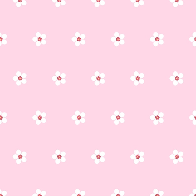 Ilustración de vector de patrón de flor blanca