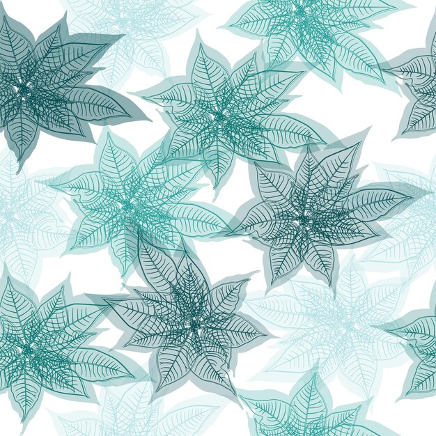Ilustración de vector de patrón floral transparente acuarela horizontal y verticalmente repetible