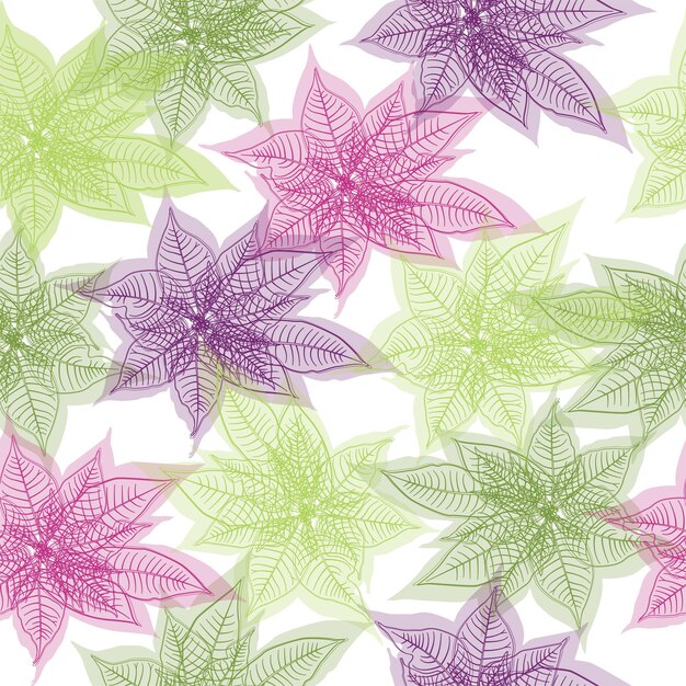 Ilustración de vector de patrón floral transparente acuarela horizontal y verticalmente repetible