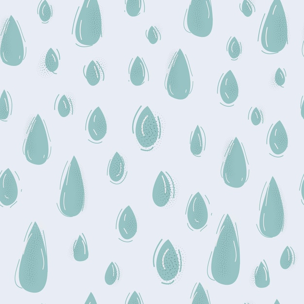 Vector ilustración de vector de patrón de gota de lluvia transparente verde sobre blanco