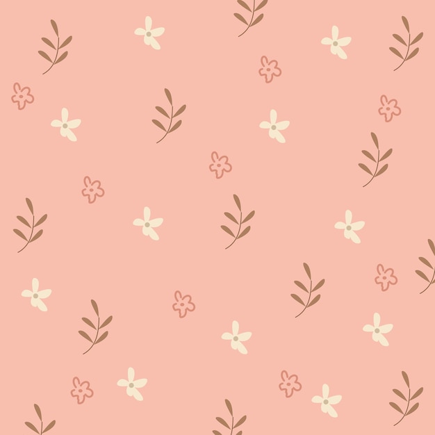 Ilustración de vector de un patrón gráfico con flores y hojas