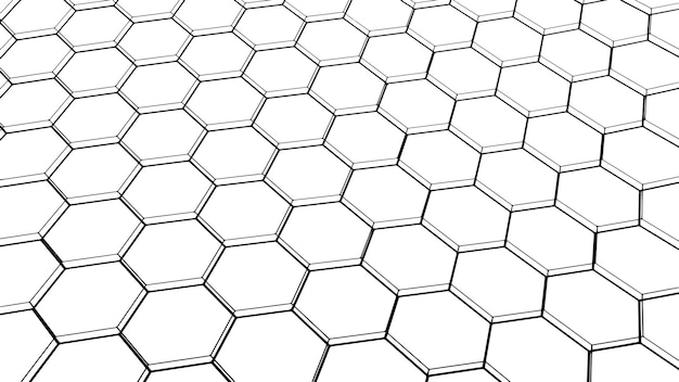 Ilustración de vector de patrón hexagonal moderno de diseño de textura de fondo abstracto