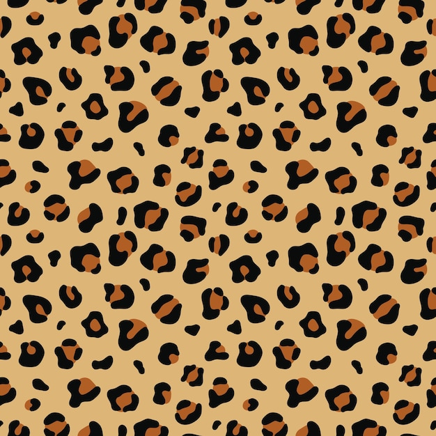 Vector ilustración de vector de patrón de leopardo sin costuras