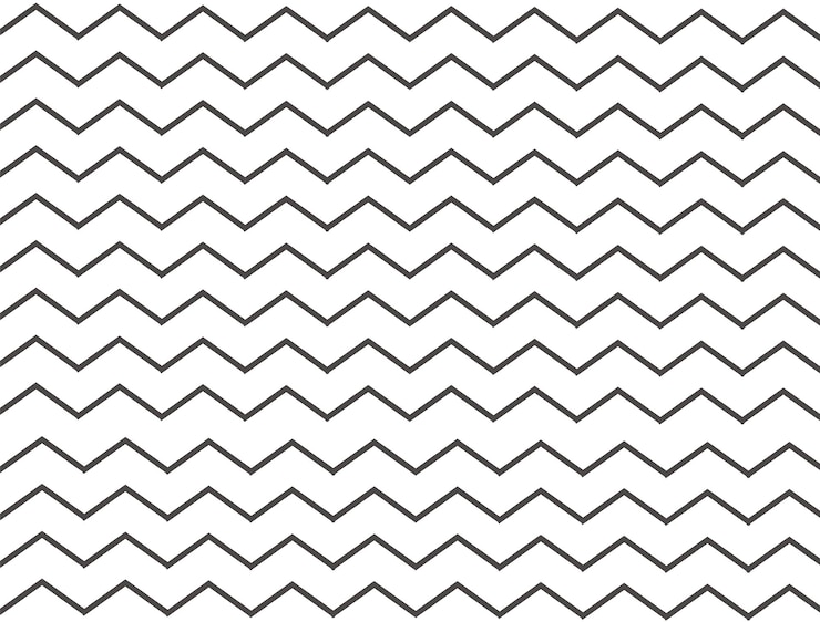 Vector ilustración de vector de patrón de ondas de impresión moderna de patrón de zig zag blanco negro