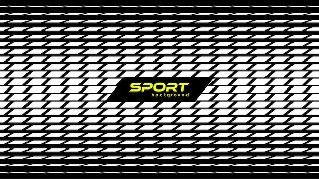 Ilustración de vector de patrón de rectángulo de fondo de deporte moderno monocromo abstracto
