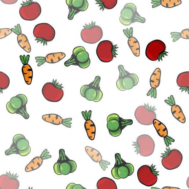 Ilustración de vector de patrón de verduras