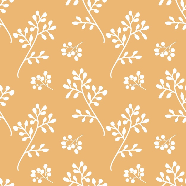 Ilustración de vector de patrones sin fisuras a base de hierbas Impresión de repetición floral para textil