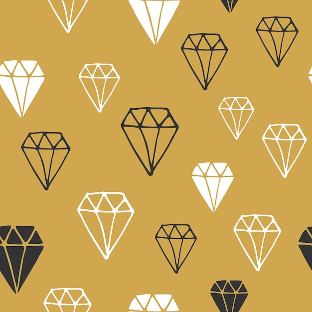 Ilustración de vector de patrones sin fisuras de diamante