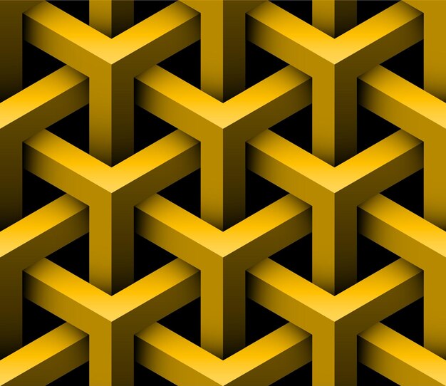Ilustración de vector de patrones sin fisuras de efecto dimensional 3d