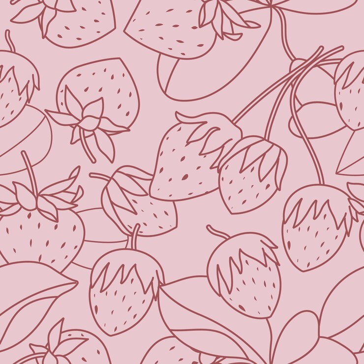Ilustración de vector de patrones sin fisuras con fresas Diseño abstracto vintage para decoración de interiores de tela de cubierta de papel