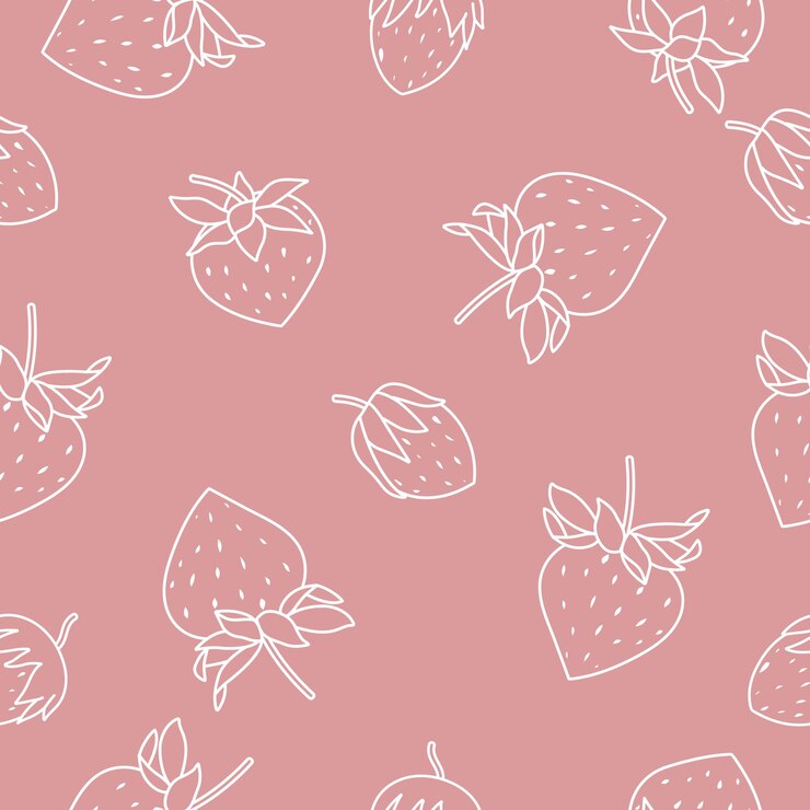 Ilustración de vector de patrones sin fisuras con fresas Diseño abstracto vintage para decoración de interiores de tela de cubierta de papel