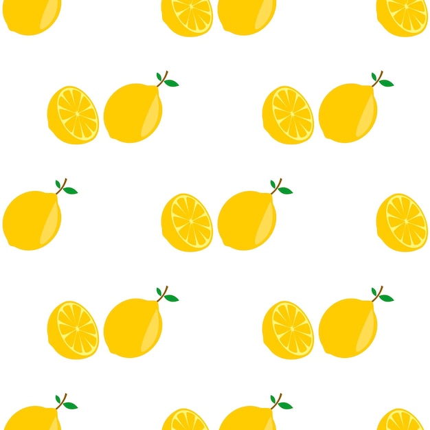 Ilustración de vector de patrones sin fisuras de fruta naranja y diseño de hoja verde diseño de fondo blanco para fondo de pantalla e impresión en plantillas modernas de tela