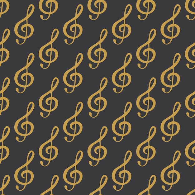 Vector ilustración de vector de patrones sin fisuras de nota musical