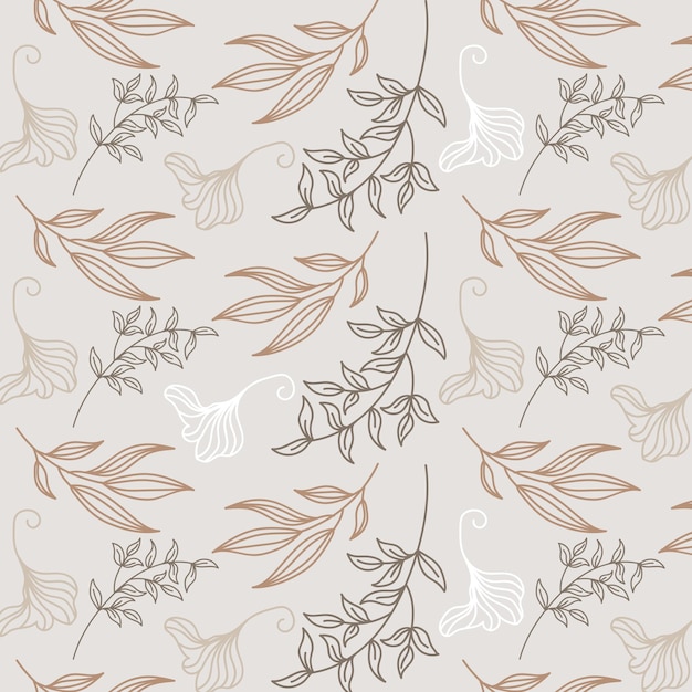 Ilustración de vector de patrones sin fisuras de ornamento floral