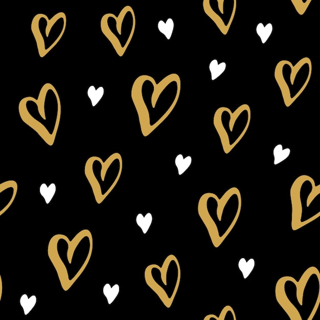 Ilustración de vector de patrones sin fisuras del símbolo del corazón