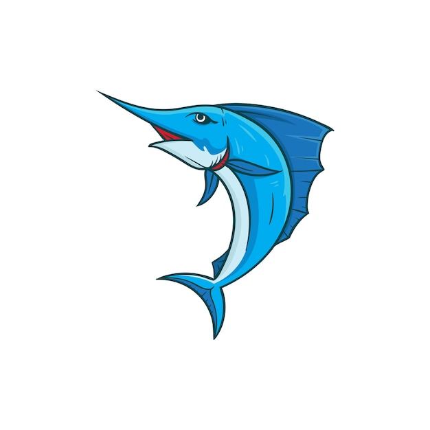 Ilustración de vector de peces marlin