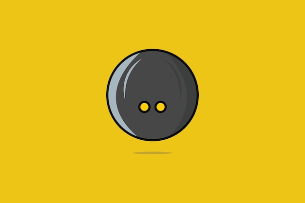 Ilustración de vector de pelota de deporte de calabaza. Concepto de icono de objeto deportivo.