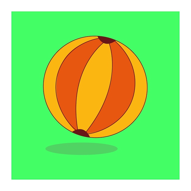 Ilustración de vector de pelota de playa aislada