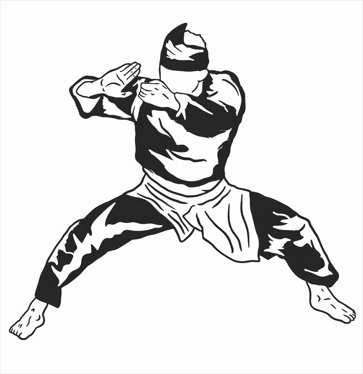 Vector ilustración de vector de pencak silat