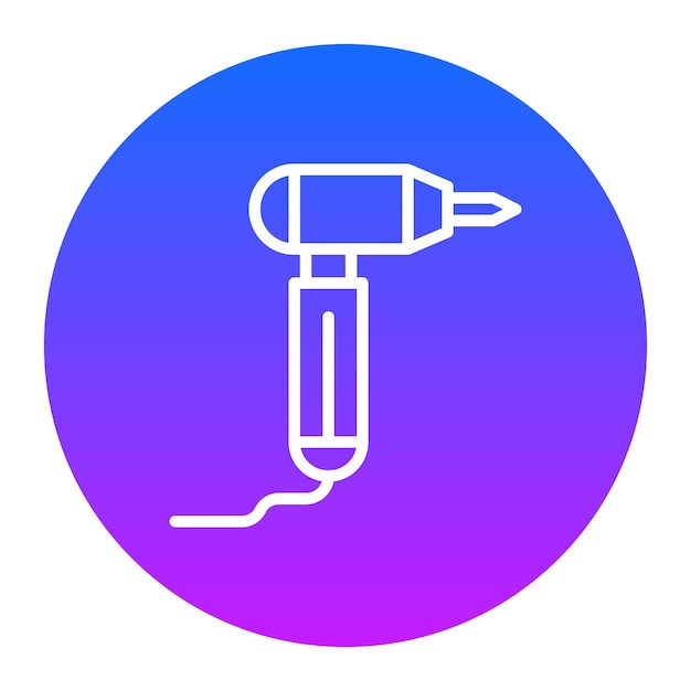 Ilustración del vector de perforación dental
