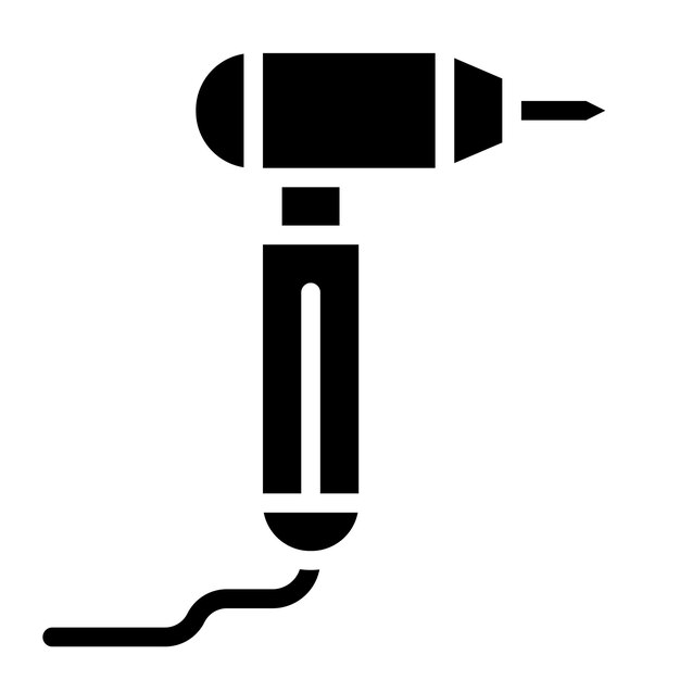Ilustración del vector de perforación dental