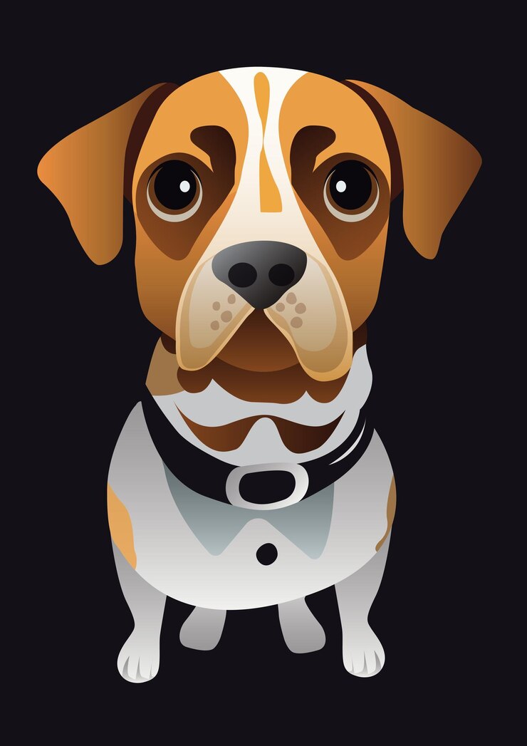 Vector ilustración de vector de perro abstracto