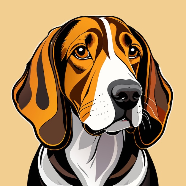 Ilustración de vector de perro basset hound