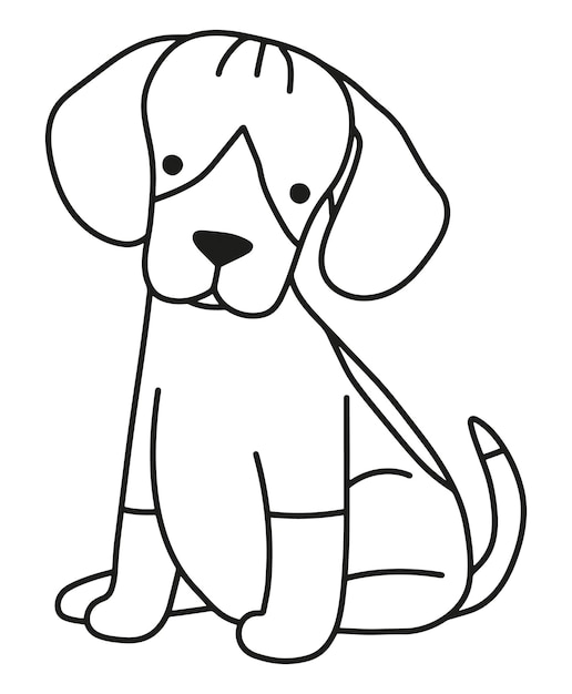 Ilustración de vector de perro beagle