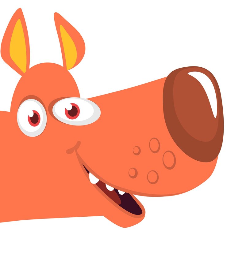 Vector ilustración de vector de perro divertido de dibujos animados lindo