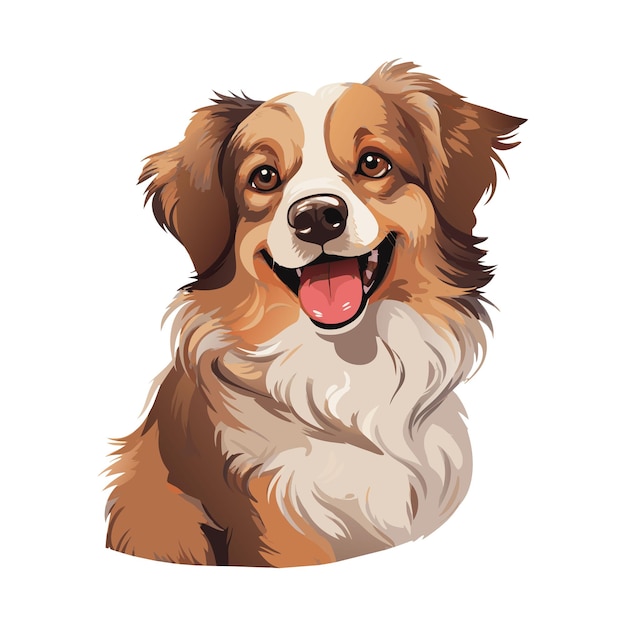 Vector ilustración de vector de perro lindo para impresión de camiseta