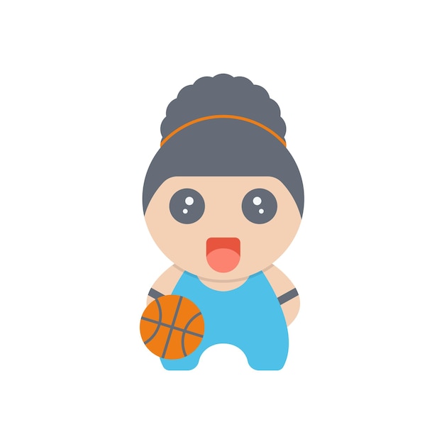 Ilustración de vector de personaje de baloncesto