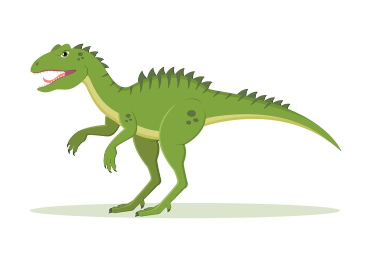 Vector ilustración de vector de personaje de dibujos animados de dinosaurio allosaurus